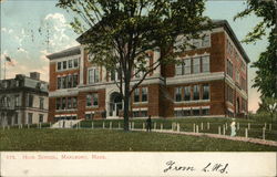 High School Marlboro, MA Postcard Postcard