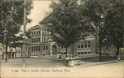 High & Central Schools Marlboro, MA Postcard Postcard