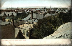 Panorama of Lynn from High Rock Postcard