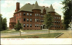 High School Lynn, MA Postcard Postcard