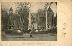 Soldiers Monument Leominster, MA Postcard Postcard