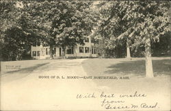 Home of D. L. Moody East Northfield, MA Postcard Postcard