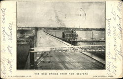 The New Bridge From New Bedford Massachusetts Postcard Postcard