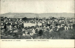 View from Gardner Hill Leominster, MA Postcard Postcard