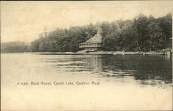 Boat House, Crystal Lake Postcard