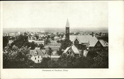 Panorama of Gardner, Mass Postcard