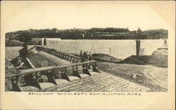 Spillway - Wachusett Dam Clinton, MA Postcard Postcard