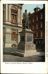 Statue of Josiah Quincy Boston, MA Postcard Postcard