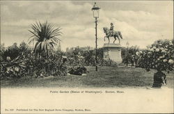 Public Garden and Statue of Washington Postcard