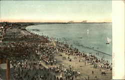 Crowds at the Beach Postcard