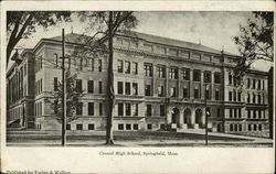 Central High School Springfield, MA Postcard Postcard