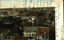 Bird's Eye View of Town Postcard