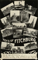 Greetings from Fitchburg Massachusetts Postcard Postcard