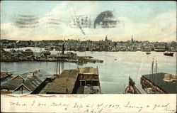 Town from the Harbor Gloucester, MA Postcard Postcard