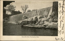 Saxonville Dam Postcard