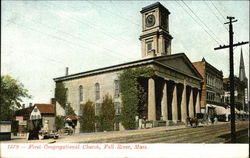 First Congregational Church Fall River, MA Postcard Postcard