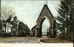 Entrance to Oak Grove Postcard