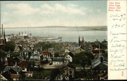 View West from High School Postcard