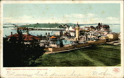 Bird's Eye View of Town Nantasket Beach, MA Postcard Postcard