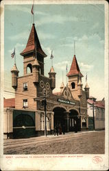 Entrance to Paragon Park Nantasket Beach, MA Postcard Postcard