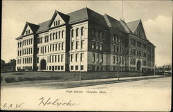 High School Holyoke, MA Postcard Postcard