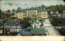 High School and Wallace Way Postcard