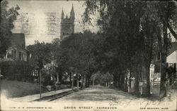 Green Street Fairhaven, MA Postcard Postcard