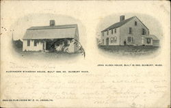 Alexander Standish House, Built 1666, John Aldn House, Built in 1653 South Duxbury, MA Postcard Postcard