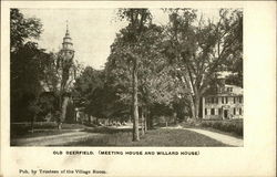 Old Deerfield (Meeting House and Willard House) Postcard