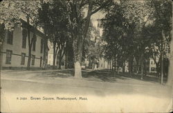 Brown Square Newburyport, MA Postcard Postcard