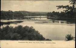 Connecticut River South from Trolley Bridge Greenfield, MA Postcard Postcard