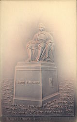 Harvard University, Statue of John Harvard Postcard