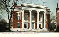 Radcliffe College - Elizabeth Carey Agassiz House Postcard