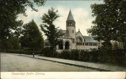 Cambridge Public Library Massachusetts Postcard Postcard