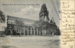 Harvard College - Memorial Hall Postcard