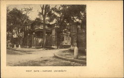 Harvard College - West Gate Cambridge, MA Postcard Postcard