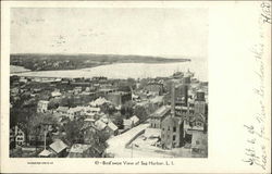 Bird's Eye View of Sag Harbor, L.I Postcard