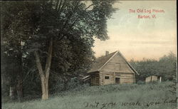 The Old Log House Barton, VT Postcard Postcard