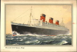 Cunard R.M.S. "Queen Mary" Postcard