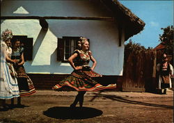 A picture of a traditional Hungarian costume Postcard Postcard