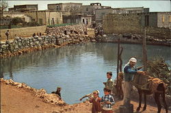 A pont for storing rain water in the Druz village "Kisrah" Postcard