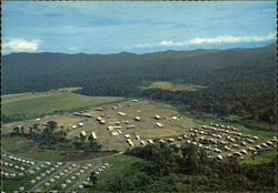 Aerial view Igam Barracks Lae, Papua New Guinea South Pacific Postcard Postcard