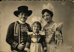 Mr. and Mrs. Cueff and their daughter Postcard Postcard