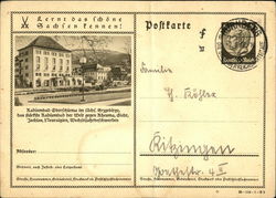 Nazi-Era Postal Card - Radiumbad Oberschlema Bad Schlema, Germany Postcard Postcard