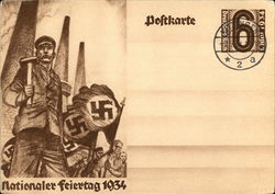 National Holidays 1934 Third Reich Germany Postcard Postcard