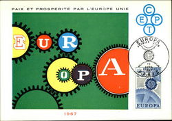 Paix et Prosperite par L'Europe Unie, 1967 Maximum Cards Postcard Postcard