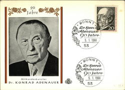 The 90th birthday of the former chancellor Dr. Konrad Adenauer Postcard