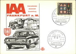 International Automobile Exposition. Frankfurt Postcard