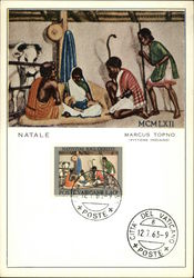 Natale. Marcus Topno (Pittore Indiano) Postcard