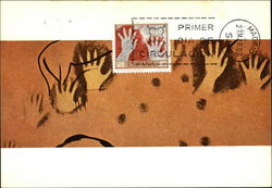 Siluetas de manos Postcard